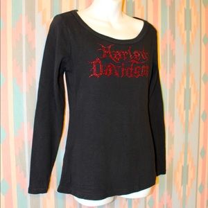 Harley-Davidson Rhinestone 3/4 Sleeve T-Shirt